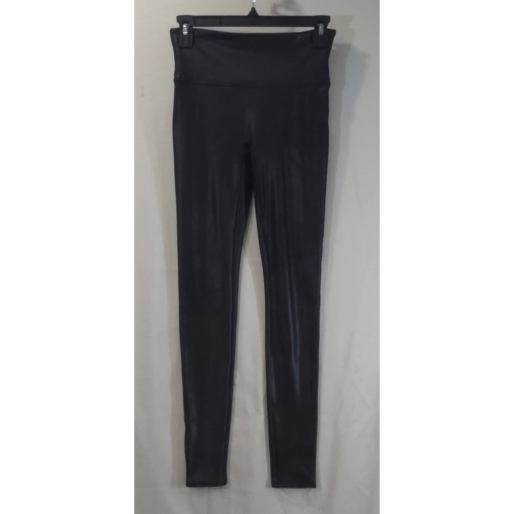 Spanx Faux Leather Leggings Black High Waisted Small S/P
